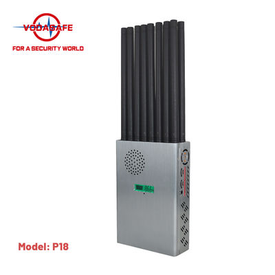 18 باند 25m 16w قابل حمل 5G Jammer 12000mAh Jammer Blocker دستگاه
