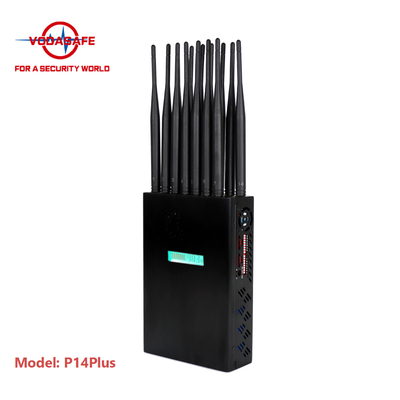 WiFi Cell Phone Signal Jammer 14 Watts Build In 12000mAh Battery