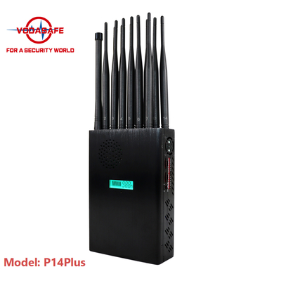 WiFi Cell Phone Signal Jammer 14 Watts Build In 12000mAh Battery