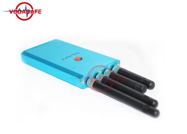 Europe Style Pocket Mobile Phone Jammer Coverage Radius 1 - 10m Blue Casing