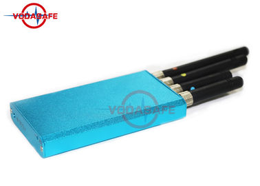 Europe Style Pocket Mobile Phone Jammer Coverage Radius 1 - 10m Blue Casing